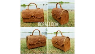 natural ata grass rattan handbag balinese full handmade